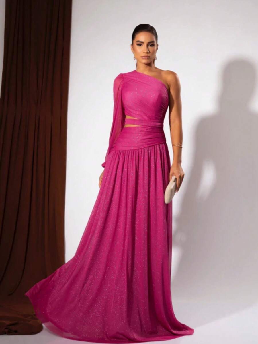 Bridesmaid Dresses - Pink With Glitter - View 1