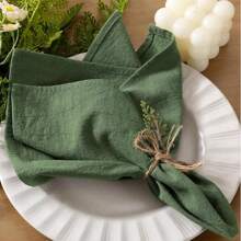 12pcs Handmade Fabric Napkins, With Rolled Edges, Exquisite Handloom Fabric Napkins, Suitable For Dinners, Parties, Weddings, Etc.