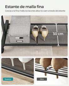 Caballete de Ropa con Ruedas (Burro) - 40,5 x 91 x 158 cm, Malla Densa, 2 Frenos, Estructura de Acero, Color Negro - Rosa Jalea - Ver 5