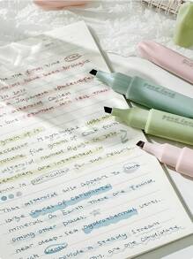 4 szt. Marker do zakreślacza, końcówka ścięta, tusz na bazie wody, szybkoschnący, bez rozmazywania, gładki korpus, wygodny uchwyt, do notatek ze studiów biblijnych, biuro szkolne