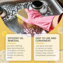 Kitchen Heavy Duty Cleaner, Antibacterial Multi-Purpose Cleaning Spray, Suitable For Kitchen, Countertops, Ovens, And Appliances