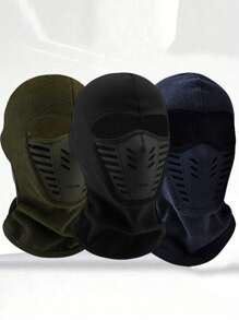 1 pièce Masque facial unisexe pour la conduite de moto, masque coupe-vent anti-poussière respirant et thermique, convient pour les activités de plein air, les sports, un usage casual, l'hiver