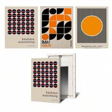 1pc /3PCSWall Arts Posters Optional Frame ModernMid Century Bauhaus Poster Geometric Wall Art Canvas Prints Living Room Bedroom Bright Colourful Artwork For Home Decor ,Wall Art With Frame