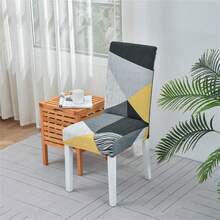 2 Stücke dehnbare bedruckte Stuhlbezüge, weich passende universelle Schreibtischbezüge, abnehmbare waschbare Anti-Staub Spandex Stuhlschutzbezüge