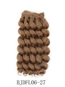 15cm*100CM BJD假发黑金棕银色短卷发适用于1/3 1/4 1/6娃娃DIY假发 - 彩色 - 查看 6