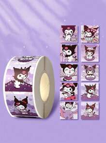 Sanrio 500Pcs/Roll Cute Hello Kittys Kuromi Melody Cartoon Stickers Suitable For Laptops Refrigerators Books Desks Helmets Skateboards Cameras Guitars Creative Stickers (Some Parts May Be Random)