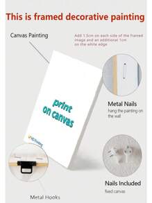 1 pièce Décoration murale de peinture sur canevas avec image d'art imprimée d'un beau papillon moderne, nœud ruban. Décoration pour salon, maison, bureau, cadeau pour fête ou anniversaire. Cadre en option