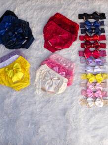 Kit 5 Calcinhas Bunda Rica com 5 Tiara de Renda