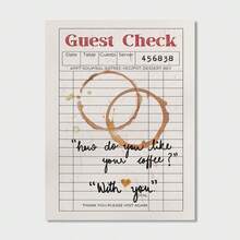 1 件客人检查墙艺术、咖啡海报、美学厨房装饰、复古海报、墙艺术、咖啡爱好者礼物墙艺术、无框 - 彩色 - 查看 8