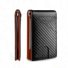 KAIDUCH Sleek Men's Slim RFID-Blocking Faux Leather Wallet - Multi-Slot Durable Card Holder With Plaid Detail For Men Wallet Mini Wallet Purse Wallet Wristlet Wallet Money Wallet Card Wallet