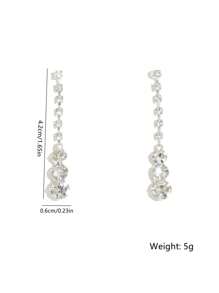 Pendientes de cristal geométrico con borla brillante aptos para uso en fiestas de cumpleaños, bodas y ocasiones especiales de las damas