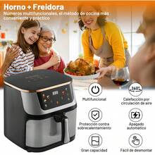 Freidora De Aire De 13.5l De Galón Compacta Negro 2200w - Tipo de Enchufe A USA (110-127V) - Ver 3