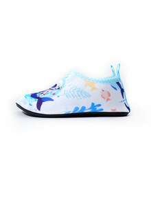 1 Pair Kids' Summer Water Shoes Outdoor Aqua Shoes Yoga Shoes Cartoon Anti-Slip Breathable Beach Shoes Training Shoes - Blue and White - View 6