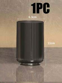 2 件坚固透明塑料牙刷杯 - 时尚浴室杯，带罗纹设计，适合家庭和酒店的现代简约装饰，轻奢透明冰川纹漱口杯，水波纹牙刷杯，家用洗漱杯家居浴室装饰秋季装饰返校