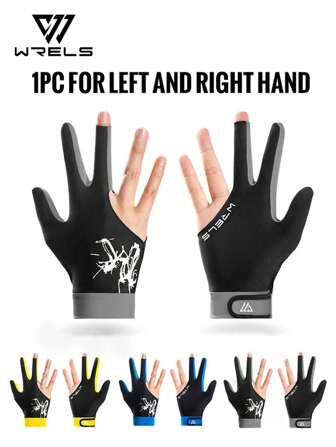 1pc Fashionable Color-Blocking Billiard/Pool Cue Glove, Breathable Anti-Slip Elastic Three-Finger Glove, Unisex Design For Both Left And Right Hands