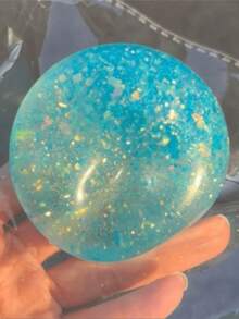 6厘米麦芽胶减压球，柔软挤压感官玩具，抗压力珍珠彩虹色慢回弹挤压球 - 彩色 - 查看 15