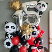 5/7 sztuk balonów foliowych w kształcie pandy, słodkie balony powietrzne w kształcie głowy pandy, odpowiednie na przyjęcie urodzinowe w stylu pandy, dekoracje imprezowe
