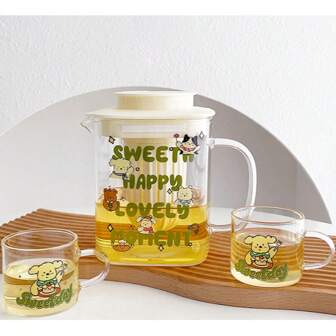 1 pieza Taza de vidrio eléctrica con infusor de té, taza de agua calentada de gran capacidad para hacer té, juego de tetera eléctrica