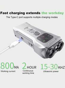 جهاز طارد الكلاب بالموجات فوق الصوتية الجديد، مدرب كلاب محمول عالي الطاقة، جهاز مضاد للنباح، طارد كلاب ثنائي الرأس بوضعي الموجات فوق الصوتية والوميض، مضاد للعض، طارد الكلاب