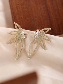 1 Pair Fashion Exaggerated Crystal Butterfly Dangle Earrings, Classic European And American Style Jewelry For Women