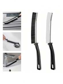 1/2/3 Pcs Long Handle Crevice Cleaning Brush: Designed For Hard-To-Reach Spaces Like Window Tracks, Sliding Door Grooves, Sink Edges, Faucet Bases, And Tight Corners, Stiff Bristles Effectively Remove Dust, Dirt, Grime, And Debris, Slim Profile Easily Slides Into Narrow Gaps, Comfortable Grip For Effortless Cleaning, Construction For Long-Lasting Use, Essential Tool For Kitchen, Bathroom, And Household Cleaning.Bathroom Decor Summer Back To School
