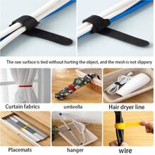 Magic Tape Tool, Storage Wire Organizing Strap Made Of Nylon, Data Cable Collection Strap With Self-Adhesive Backing., School Supplies,Back To School