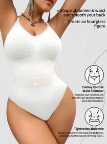 Mono moldeador para mujer, corsé esbeltizante de cintura, tirantes ajustables de espagueti