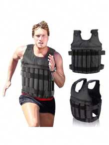 1pc Weighted Vest For Running & Fitness (Vest Only), Maximum Load Capacity 35 Kg (Weights Not Included), Gym, Sport, Gym, Home Exercise, Sport Accessories, Gym Accessories, CrossFit Accessories