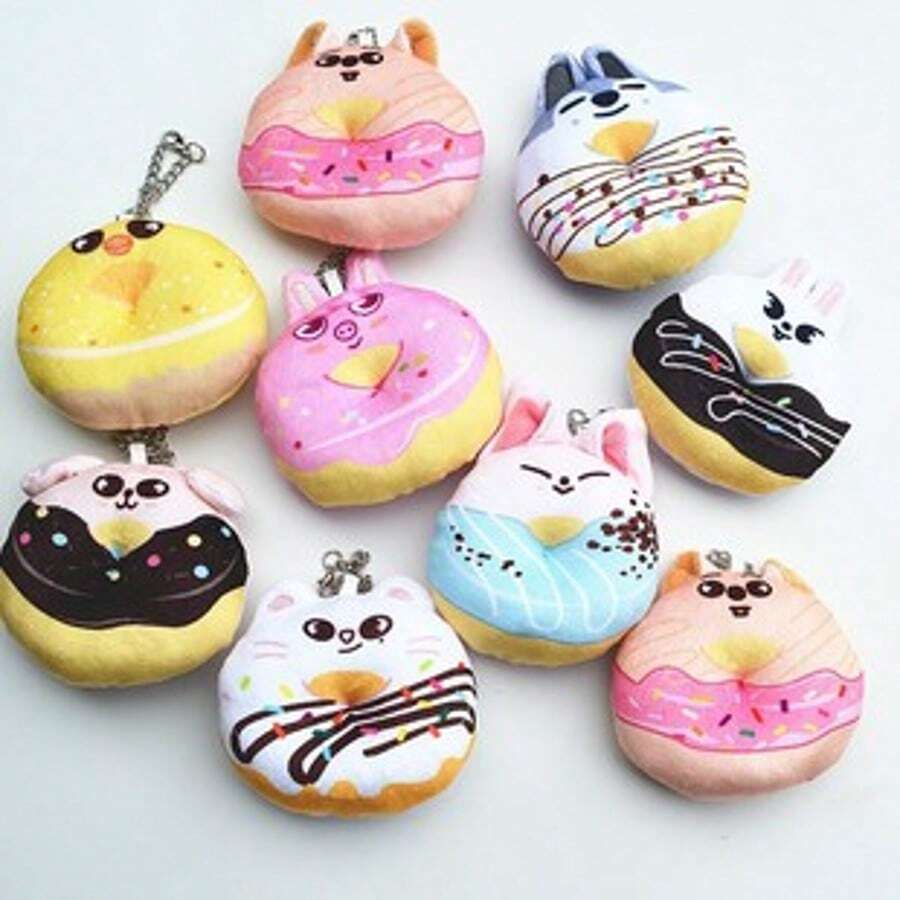 KPOP Stay SKZ Keychain Pendant Fang Can Li Minhao Li Longfu Felix Donut Keychain Doll Fan Support Keychain Fan Gift - Multicolor - View 1