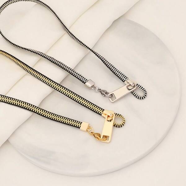 Collar con cremallera de diseño único y personalizado, apto para uso diario