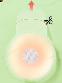 10pcs Reusable Adhesive Breast Petals, Women Nipple Cover Boob Pads Bra Accessories, Summer - Beige - View 3