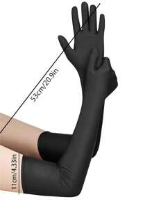 D EXCEED 1/2Pcs 1920s Long Opera Party Gloves For Women 20s Satin Gloves Costumes Elbow Length Bridal Evening Dress Accessory For Costume Party Engagement And Wedding Party