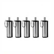 5pcs Metal Fire Starter Sticks With Keychain - Emergency Survival Gear For Camping, Hiking & Outdoor Fire Lighting, Durable Multi-Functional Tool (Kerosene Not Included), Hiking Accessories | Sleek Metallic Design | Flame Ignition Tool - Silver 5PC - View 9