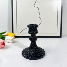 1 Piece/2 Pieces Pole Candle Holder Vintage Creative Glass Candle Holder Wedding Party Potluck Holiday Long Pole Candle Base Decoration Ins Ornament