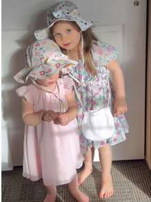 1pc Baby Girl Sun Hat Toddler Summer Beach Hat With Wide Brim UPF50+