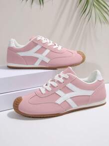 2025 Neue alltagstaugliche, einfache, leichte und bequeme Schnürstiefel mit rundem Zeh, dicker Sohle, Vintage Lässig Schuhe für Damen, Damen Segeltuch Sneaker, Damen Sportschuhe, Damen Oxford Schuhe