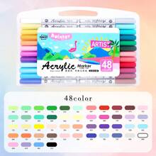 Set da 12/24/36/48/60/84 pennarelli acrilici liquidi morbidi a colori, adatti per studenti e artisti, ideali per dipingere a mano su scarpe, t-shirt, resistenti all'acqua, con ampia capacità per riempire colori e acquerellare, un ottimo regalo per Natale e per il ritorno a scuola