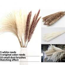 50pcs/Set Lifelike Reed & Rabbit Tail Artificial Flower Set - Elegant Decor ForHome, Office, & Events, Perfect Gift For Any Occasion