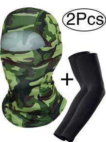 Balaclava Mask + Ice Sleeves, Men's Women's Soccer Ski Mask, Lightweight Sheath, Hat, UV Protector For Riding
