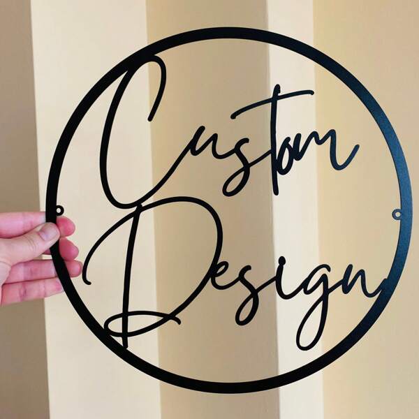 Letrero de metal personalizado - Arte de pared personalizado para la habitación de los niños y la decoración del hogar, logotipo o texto personalizado, letrero de puerta, de la guardería a la sala de estar