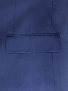 I FineLong 男士两件套商务西装套装 - 夹克和裤子（带未打开的口袋） - 藏蓝色 - 查看 7