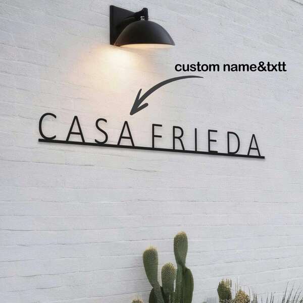 Individuelle Metall Hausnummernschild, Outdoor Hausnamen Plakette, Outdoor Hauszahl, traditionell, Einweihungsgeschenk, Metall Schild "Casa", Hausnummernschild, multifunktional, langanhaltend, dekorativ, wiederverwendbar, exquisit, stilvoller, hochwertiger, farbenfroher, moderner, individuell, personalisiert, einzigartig, für Zuhause, Garten, Büro, für Jahrestage, Valentinstag, Muttertag, Geburtstage, Vatertag, Abschluss, Hochzeiten, Einweihungen, Wohndekoration