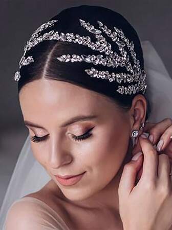 1pc Handmade Crystal Rhinestone Headband Full Crystal Bridal Hair Accessories Wedding Party Hair Hoop Headdress