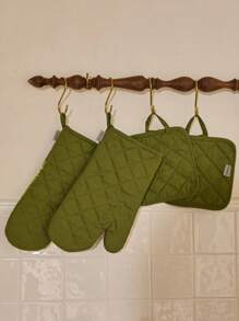 Cirelle Guanti da forno e presine Set da 4 pezzi, Guanto da forno lungo da cucina extra addensato da 500 gradi resistente al calore elevato per cucinare