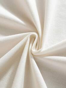 1pc Rectangular Cream-White Tablecloth, Suitable For Decoration On Dining Tables, Weddings, Buffet Parties And Camping Events - White - View 4