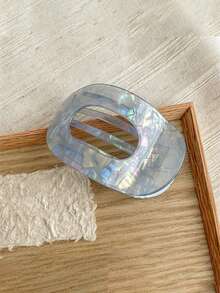 1个扁平圆形发爪夹，醋酸纤维材质，适用于半扎发、丸子头等发型，发饰，发夹，发卡，学习用品，头部饰品，发卡 - 彩色 - 查看 6