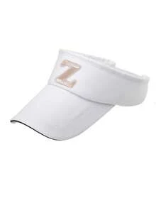 1 pieza Gorra de béisbol con bordado de letra para niños Letra A-Z Gorra de béisbol negra para niños y niñas Gorras visera de equipo deportivo Gorras con hebilla ajustable 8-16 años - Blanco - Ver 15