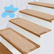 楼梯踏板防滑地毯,1/7/15 片室内楼梯垫自粘防滑楼梯踏板,保护地板,防滑楼梯踏板防滑楼梯地毯,可机洗,易于护理,易于粘贴,台阶楼梯地毯,楼梯地毯,木质台阶 - 彩色 - 查看 20