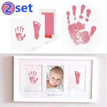 Handprint Casting Kit For Newborn Baby, Soft Clay Inkpad For Kids, Infant Shower Keepsakes, DIY Imprint Gift