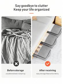 قطعة واحدة من حقيبة تخزين الملابس قابلة للطي تحت السرير ، حقيبة تخزين البطانية ، حقيبة تخزين أسفل السرير ، تستغل المساحة تحت السرير بفعالية ، حقيبة تخزين سعة كبيرة أسفل السرير ، تصميم فتحة كبيرة وحزام شفاف لفرز الملابس ، تصميم مقبض قابل للطي على شكل درج ، حقيبة تخزين الملابس الموسمية ، حقيبة تخزين الملابس الخزانة ، حقيبة تخزين متعددة الوظائف يمكن نقلها ، ملحقات تخزين الغرف الداخلية للعائلة
